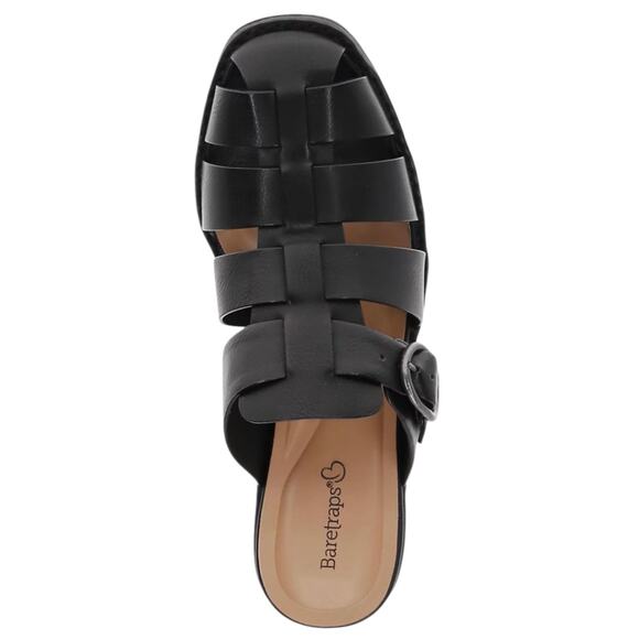 Baretraps Women's Whitnie Fisherman Block Heel Slip On Mule Sandals Black Size 7 - Picture 4 of 5